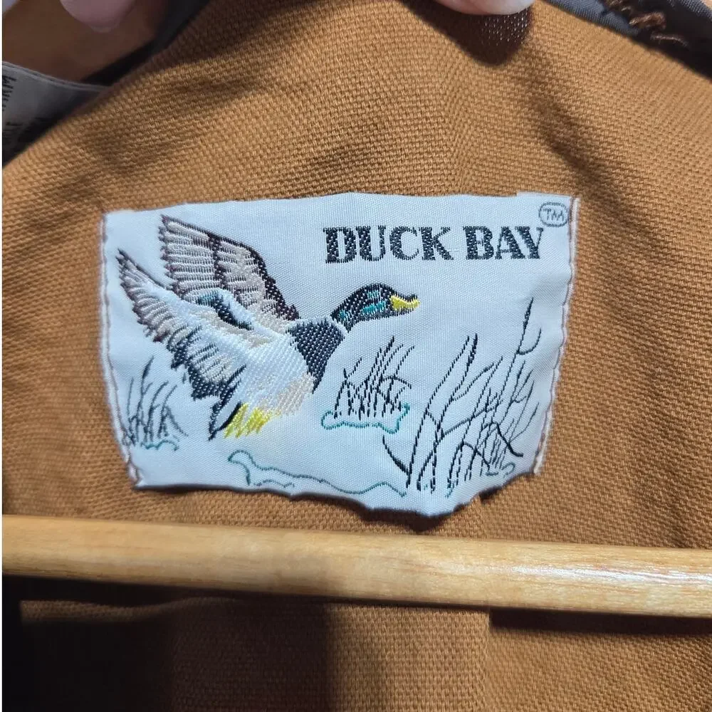 Duck Bay Vintage Men's Tan Hunting Vest Size Large Cabin Core
